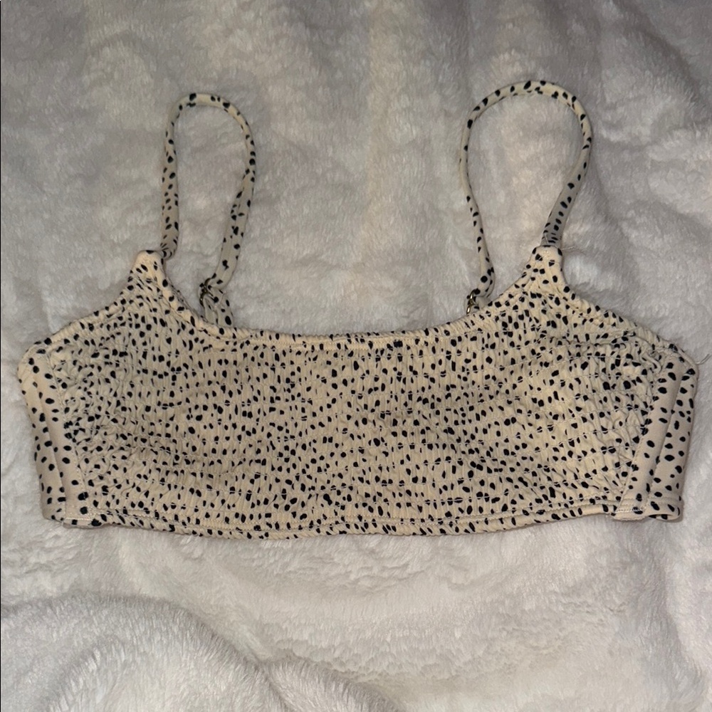 Spotted Bikini Top with Straps